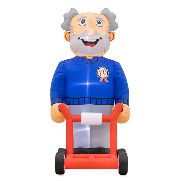 Indoor Abraham Rollator met ingebouwde verlichting en verwisselbare leeftijdsbanners.